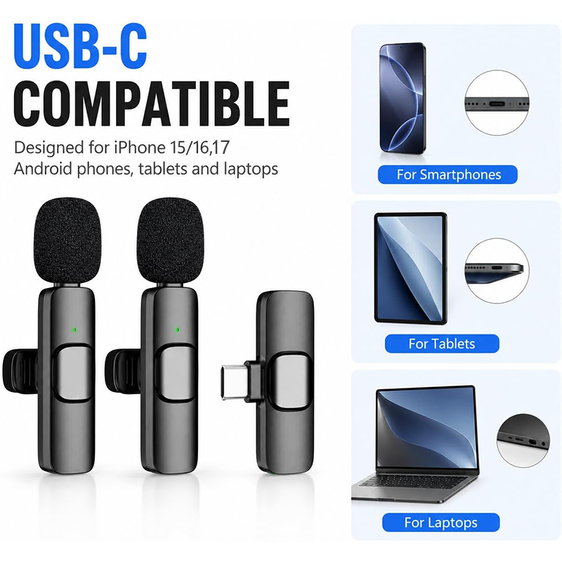 Home Improvements - Mikrofon Lavalier Nirkabel Untuk iPhone Seri