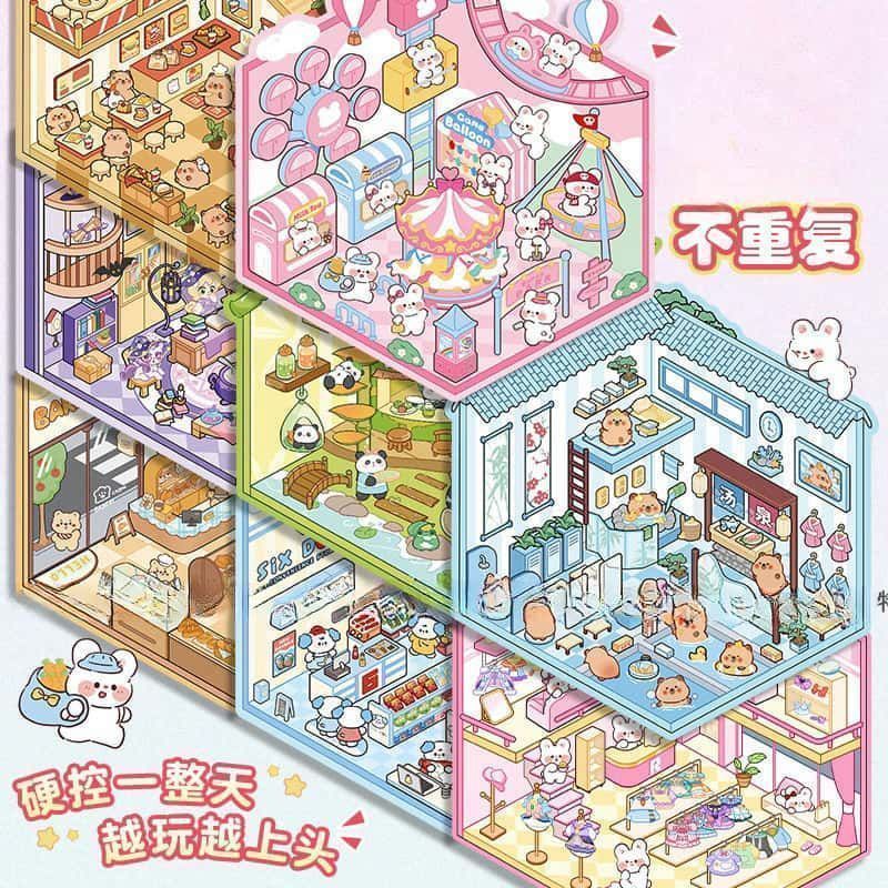 Stiker Miniatur 3D untuk Dekor - Home Improvement Diy ulasan dan harga
