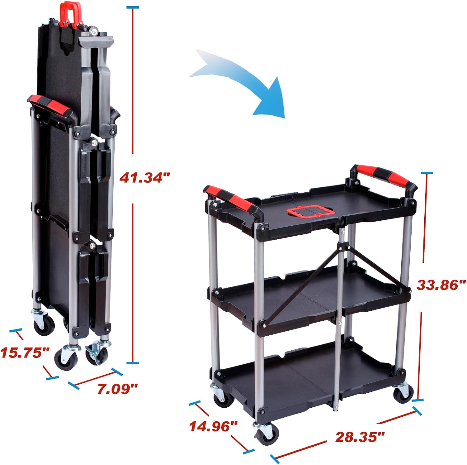 Troli Utilitas Lipat 3 Rak den - Home Improvements ulasan dan harga